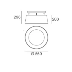 Plafoniere Moderne-Stilnovo Plafoniera moderna led dimmerabile 36w 3000k nera oxygen