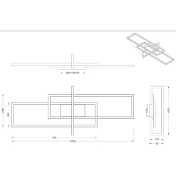 Plafoniere Moderne-Selezionato da Mazzolaluce Plafoniera moderna led dimmerabile 4000k 34w bianca