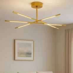 Plafoniere Moderne-Selezionato da Mazzolaluce Plafoniera moderna led 3000k dimmerabile ottone orientabile