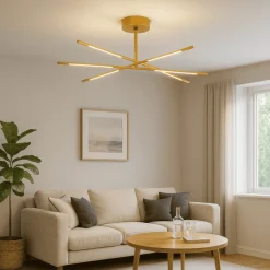Plafoniere Moderne-Selezionato da Mazzolaluce Plafoniera moderna led 3000k dimmerabile ottone orientabile