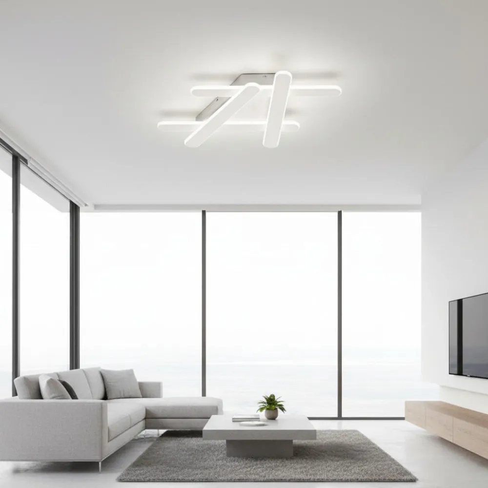Plafoniere Moderne-Selezionato da Mazzolaluce Plafoniera moderna led 3000k dimmerabile bianca design