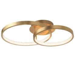 Plafoniere Moderne-Selezionato da Mazzolaluce Plafoniera moderna led 3000k foglia oro per salotto