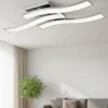 Plafoniere Moderne-Selezionato da Mazzolaluce Plafoniera moderna led 3000k metallo cromo per soggiorno