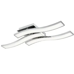 Plafoniere Moderne-Selezionato da Mazzolaluce Plafoniera moderna led 3000k metallo cromo per soggiorno