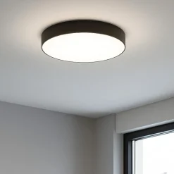 Plafoniere Moderne-Ondaluce Plafoniera moderna led 20w cct 3000k 4000k nera dimmerabile boiler