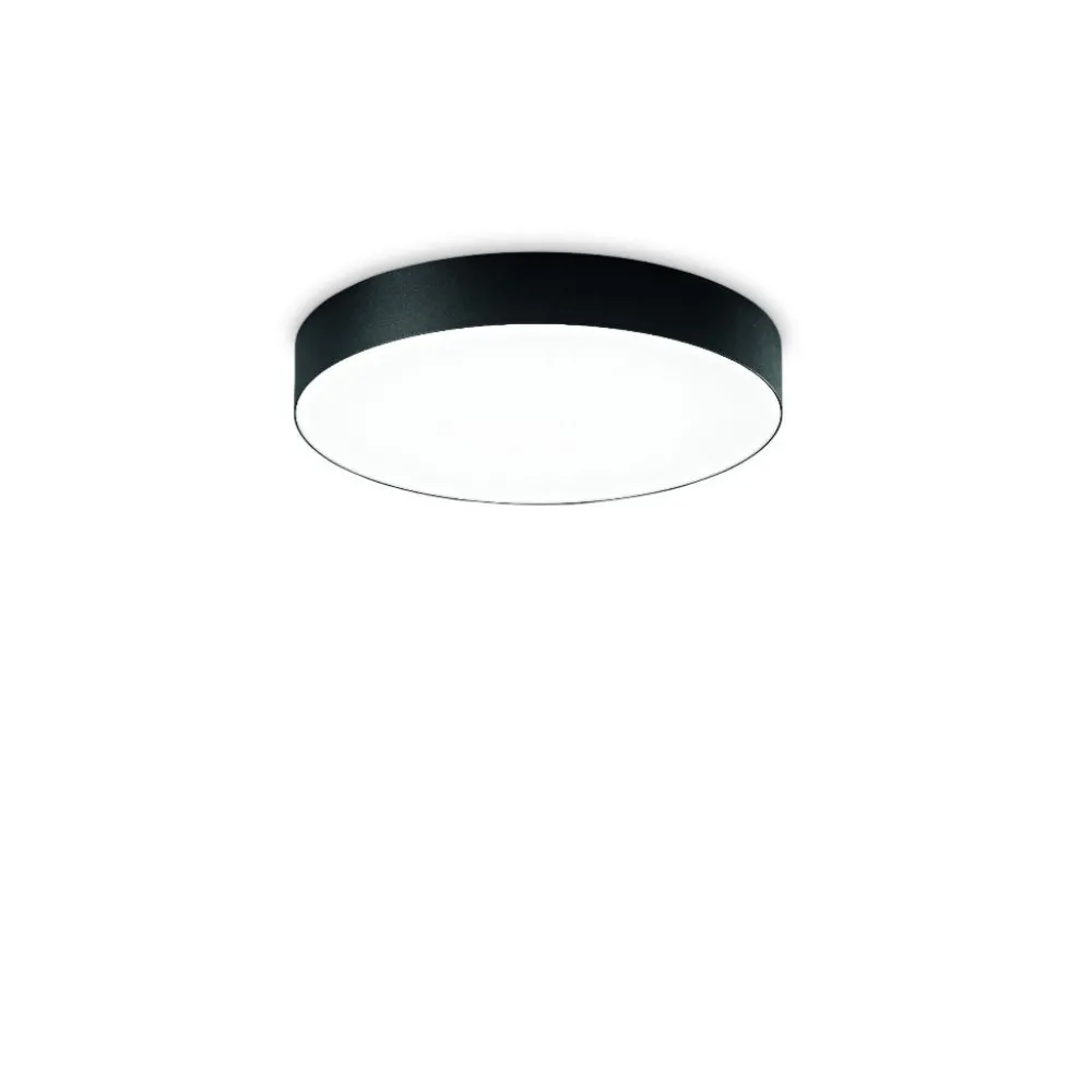 Plafoniere Moderne-Ondaluce Plafoniera moderna led 20w cct 3000k 4000k nera dimmerabile boiler