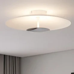 Plafoniere Moderne-Linea Light Plafoniera moderna horizon led 3000k cromo