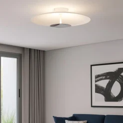 Plafoniere Moderne-Linea Light Plafoniera moderna horizon led 3000k cromo