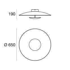 Plafoniere Moderne-Linea Light Plafoniera moderna horizon led 3000k cromo