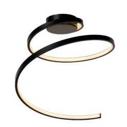 Plafoniere Moderne-Selezionato da Mazzolaluce Plafoniera moderna nera design spirale led dimmerabile 3000k