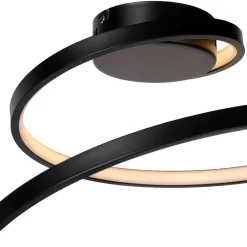 Plafoniere Moderne-Selezionato da Mazzolaluce Plafoniera moderna nera design spirale led dimmerabile 3000k
