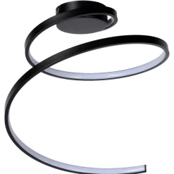 Plafoniere Moderne-Selezionato da Mazzolaluce Plafoniera moderna nera design spirale led dimmerabile 3000k