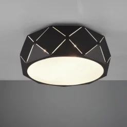 Plafoniere Moderne-Selezionato da Mazzolaluce Plafoniera moderna nera design rombi
