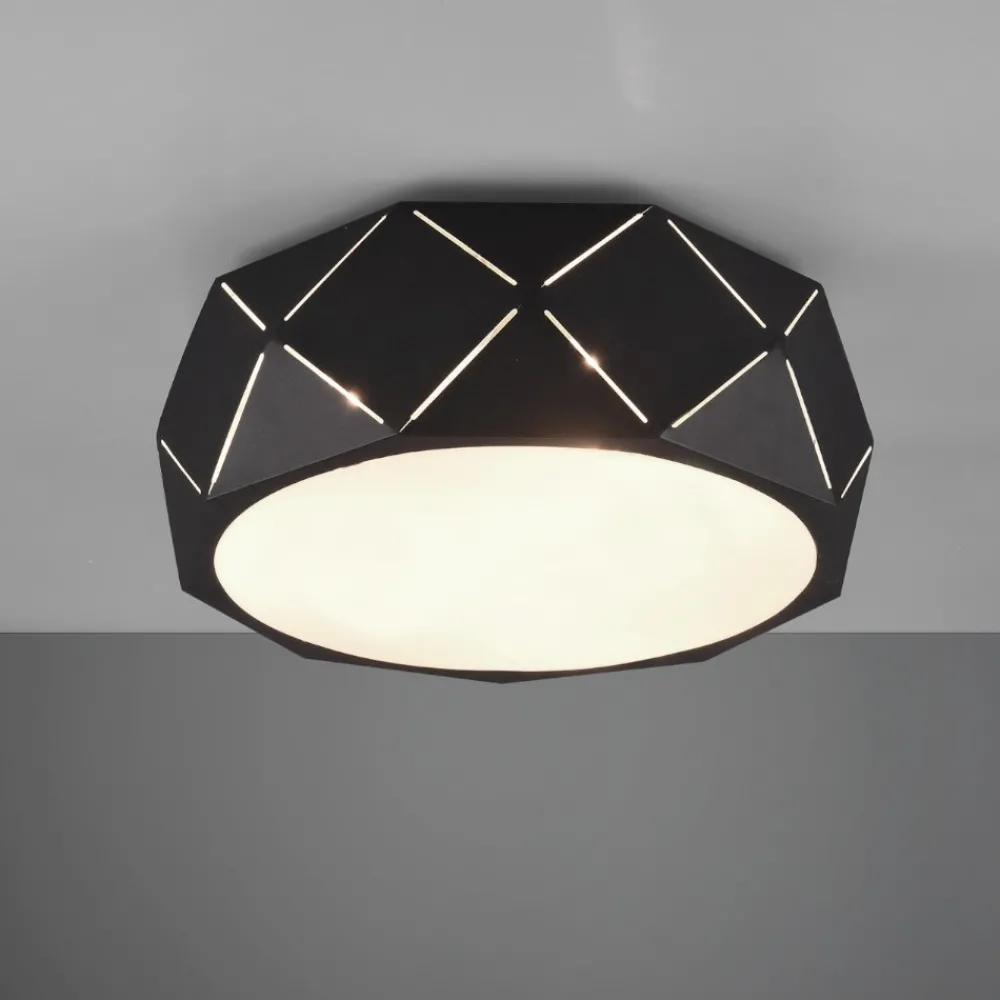 Plafoniere Moderne-Selezionato da Mazzolaluce Plafoniera moderna nera design rombi