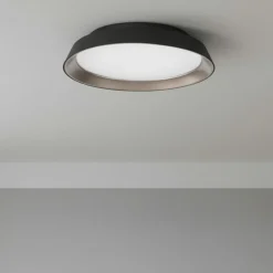 Plafoniere Moderne-Selezionato da Mazzolaluce Plafoniera moderna nera e marrone led 3000k dimmerabile