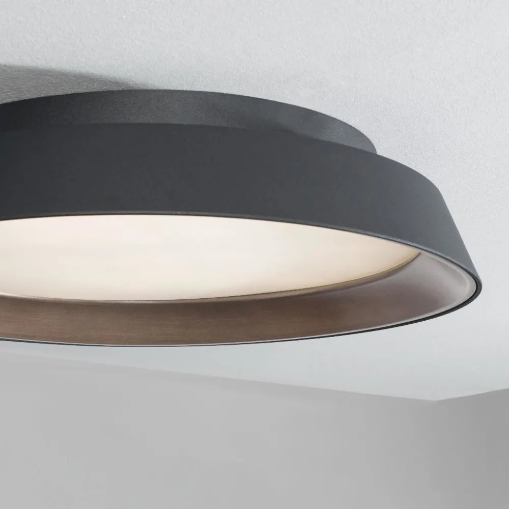 Plafoniere Moderne-Selezionato da Mazzolaluce Plafoniera moderna nera e marrone led 3000k dimmerabile