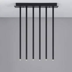 Plafoniere Moderne-Selezionato da Mazzolaluce Plafoniera moderna nera 6 led orientabili 3000k