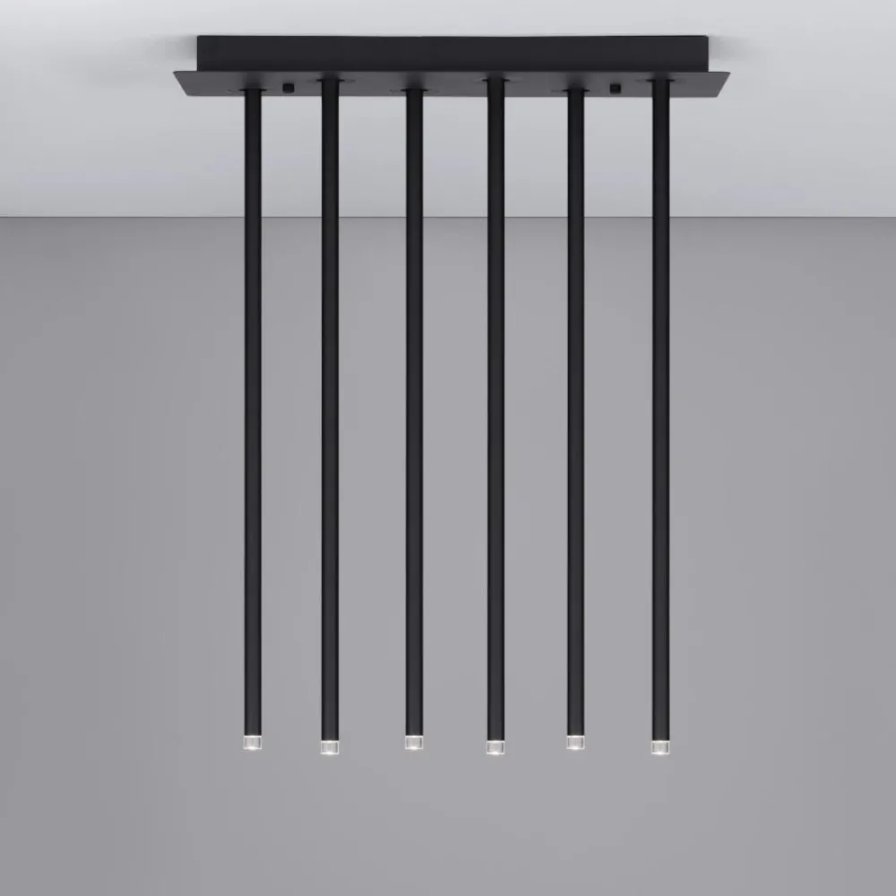 Plafoniere Moderne-Selezionato da Mazzolaluce Plafoniera moderna nera 6 led orientabili 3000k