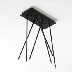 Plafoniere Moderne-Selezionato da Mazzolaluce Plafoniera moderna nera 6 led orientabili 3000k