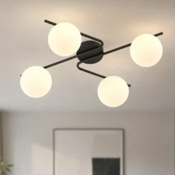 Plafoniere Moderne-Top Light Plafoniera moderna nera per cucina holly