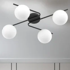 Plafoniere Moderne-Top Light Plafoniera moderna nera per cucina holly