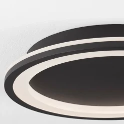 Plafoniere Moderne-Selezionato da Mazzolaluce Plafoniera moderna nera rotonda nera led 3000k