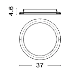 Plafoniere Moderne-Selezionato da Mazzolaluce Plafoniera moderna nera rotonda nera led 3000k