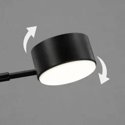 Plafoniere Moderne-Selezionato da Mazzolaluce Plafoniera moderna nero oro per soggiorno 6 luci orientabili