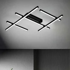 Plafoniere Moderne-Perenz Illuminazione Plafoniera moderna net nero perenz 50w cct