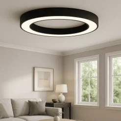 Plafoniere Moderne-Ondaluce Plafoniera moderna globus nera 100cm led dimmerabile