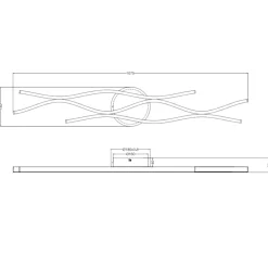 Plafoniere Moderne-Selezionato da Mazzolaluce Plafoniera moderna ondulata led da 2300k a 4000k dimmerabile