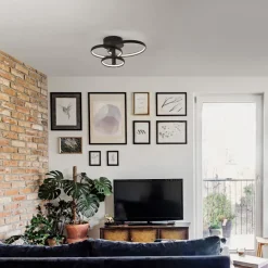 Plafoniere Moderne-Selezionato da Mazzolaluce Plafoniera moderna orientabile led 3000k dimmerabile nera