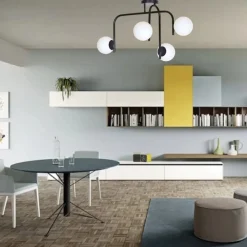 Plafoniere Moderne-Selezionato da Mazzolaluce Plafoniera moderna per cameretta nera sfere vetro bianco fp