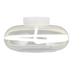 Plafoniere Moderne-Selezionato da Mazzolaluce Plafoniera moderna per cucina vetro trasparente led 26w 4000k