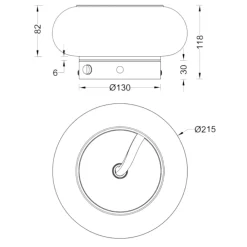 Plafoniere Moderne-Selezionato da Mazzolaluce Plafoniera moderna per cucina vetro trasparente led 26w 4000k