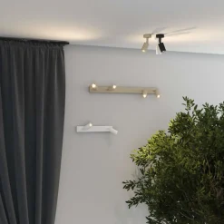Plafoniere Moderne-Top Light Plafoniera moderna per cucina 4 luci sabbia toplight