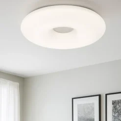 Plafoniere Moderne-Ondaluce Plafoniera moderna per salotto vetro bianco metallo pl dodi