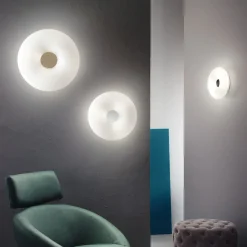 Plafoniere Moderne-Ondaluce Plafoniera moderna per salotto vetro bianco metallo pl dodi