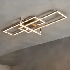 Plafoniere Moderne-Selezionato da Mazzolaluce Plafoniera moderna per soggiorno led 34w 3000k dimmerabile