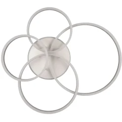 Plafoniere Moderne-Selezionato da Mazzolaluce Plafoniera moderna per soggiorno nickel led dimmerabile con telecomando