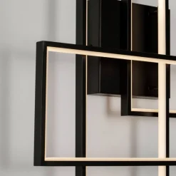 Plafoniere Moderne-Selezionato da Mazzolaluce Plafoniera moderna per soggiorno led 3200k design nero