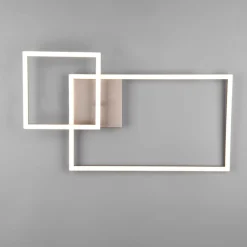Plafoniere Moderne-Selezionato da Mazzolaluce Plafoniera moderna per soggiorno nichel led 25w 4000k dimmerabile