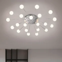 Plafoniere Moderne-Selezionato da Mazzolaluce Plafoniera moderna per soggiorno multi sfere led dimmerabile