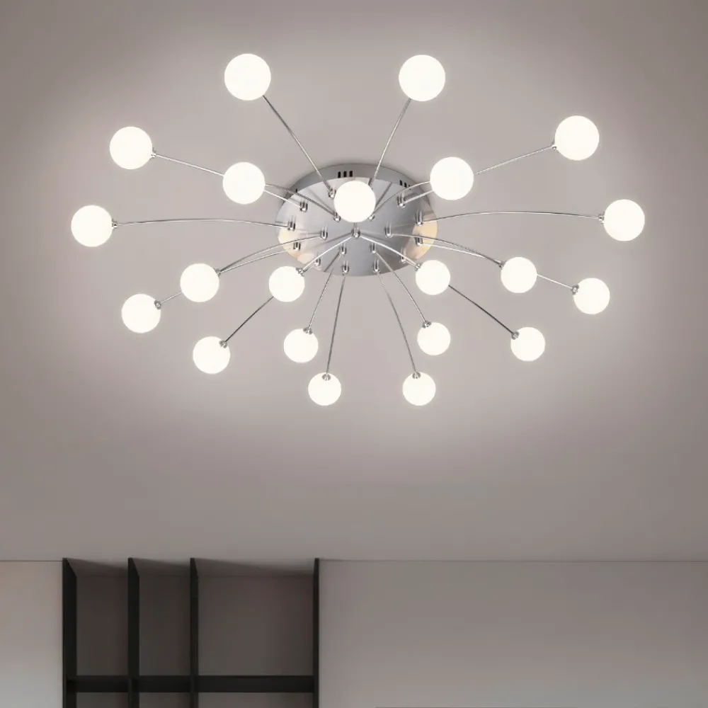 Plafoniere Moderne-Selezionato da Mazzolaluce Plafoniera moderna per soggiorno multi sfere led dimmerabile