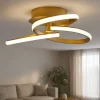 Plafoniere Moderne-Selezionato da Mazzolaluce Plafoniera moderna per soggiorno oro spazzolato led 3000k