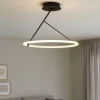 Plafoniere Moderne-Selezionato da Mazzolaluce Plafoniera moderna per soggiorno design anello luminoso 30w 3000k