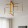 Plafoniere Moderne-Selezionato da Mazzolaluce Plafoniera moderna per soggiorno oro led 3000k rettangoli