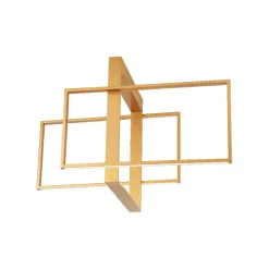 Plafoniere Moderne-Selezionato da Mazzolaluce Plafoniera moderna per soggiorno oro led 3000k rettangoli