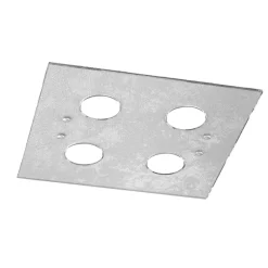 Plafoniere Moderne-Top Light Plafoniera moderna quadrata vetro foglia argento