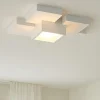 Plafoniere Moderne-Sforzin Illuminazione Plafoniera moderna quadrati gesso bianca sforzin